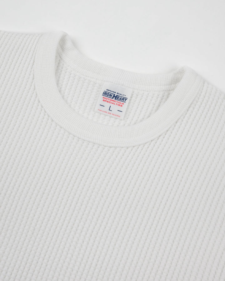 Iron Heart - Waffle Knit L/S Crewneck Thermal - White