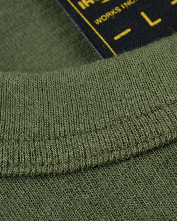 Iron Heart 6.5oz Loopwheel Crew Neck T-Shirt - Olive