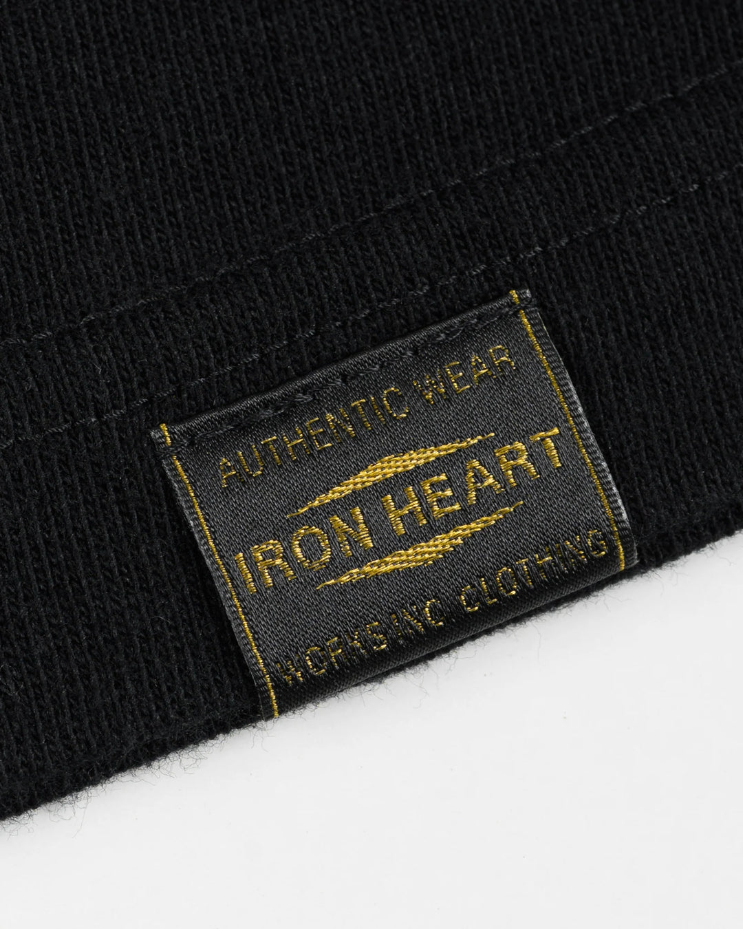 Iron Heart 6.5oz Loopwheel Crew Neck T-Shirt - Black