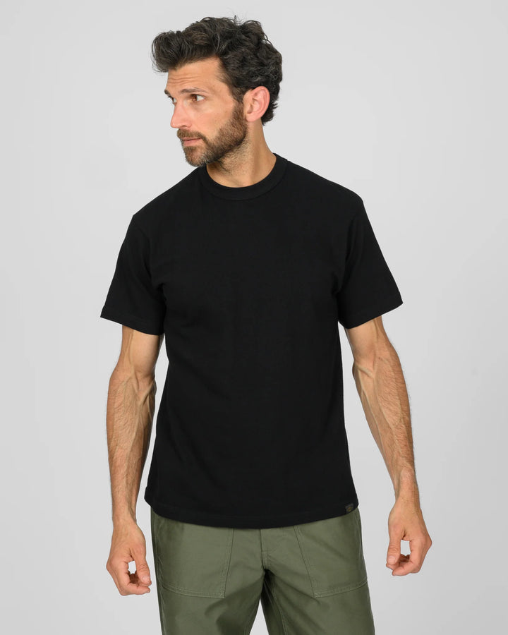 Iron Heart 6.5oz Loopwheel Crew Neck T-Shirt - Black