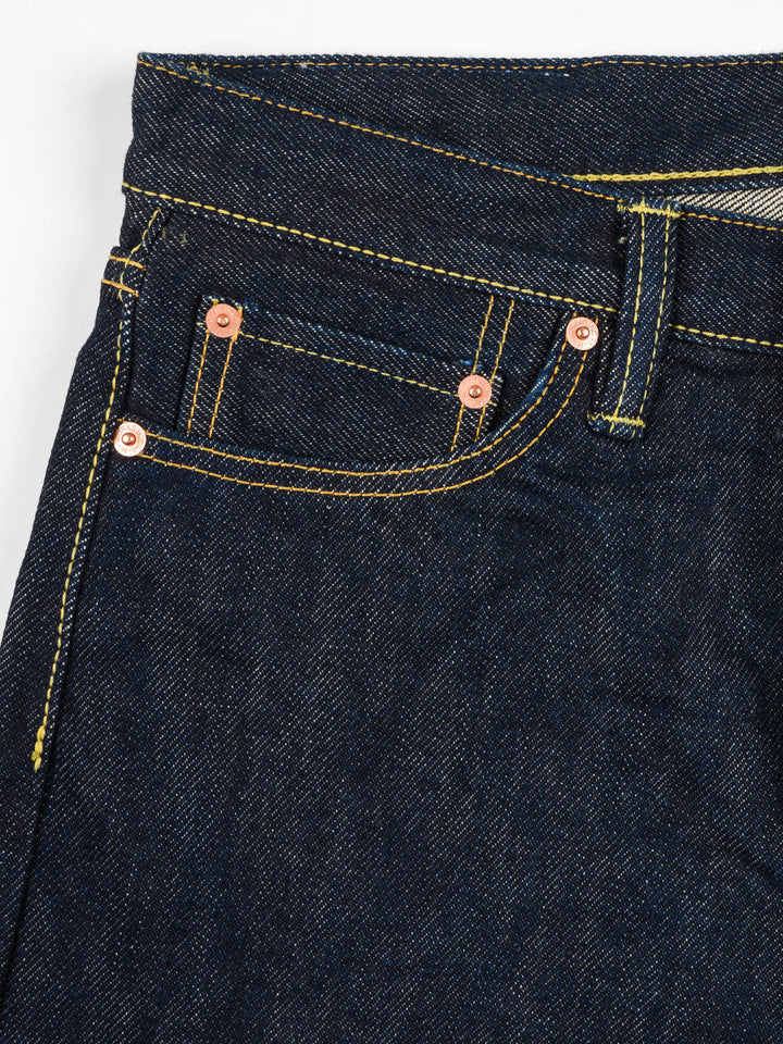 Iron Heart 888 21oz Selvedge Denim Relaxed Tapered Cut Jeans - Indigo