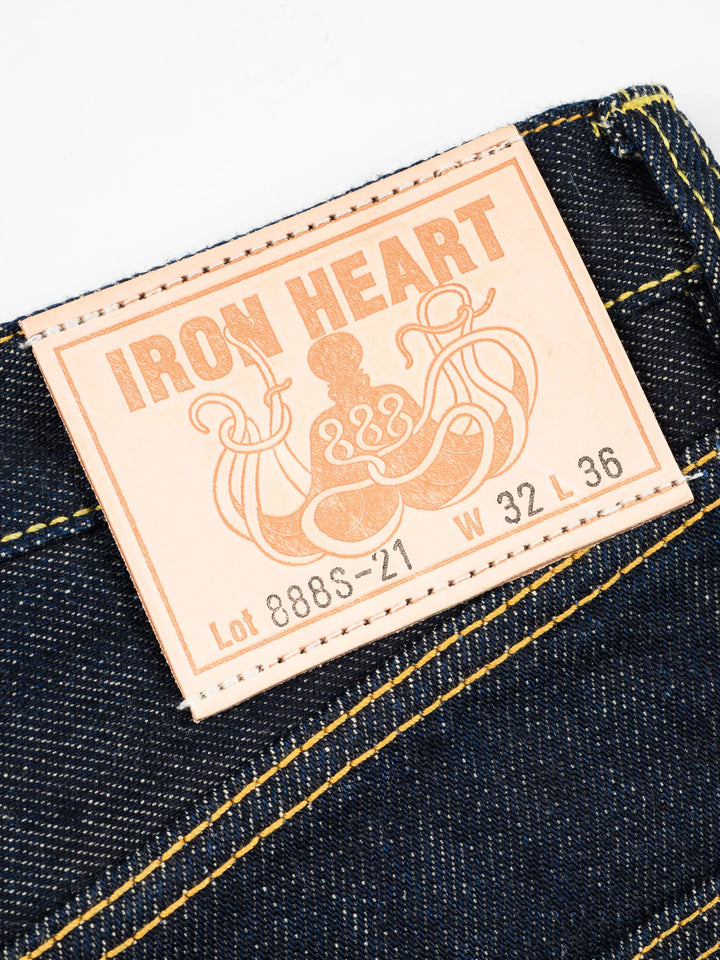 Iron Heart 888 21oz Selvedge Denim Relaxed Tapered Cut Jeans - Indigo