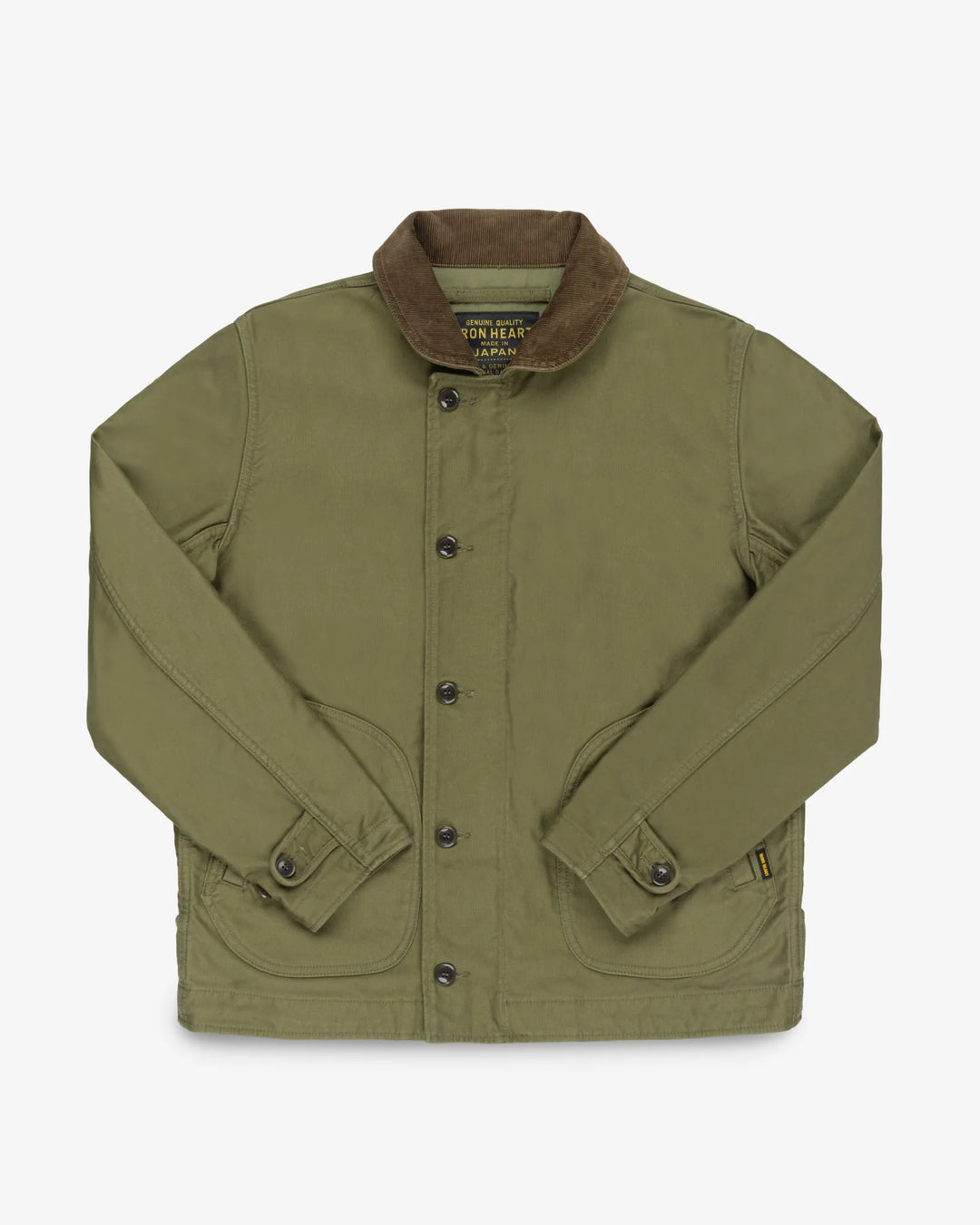 Iron Heart 12oz Whipcord Lightweight N1 Deck Jacket - Olive Drab Green