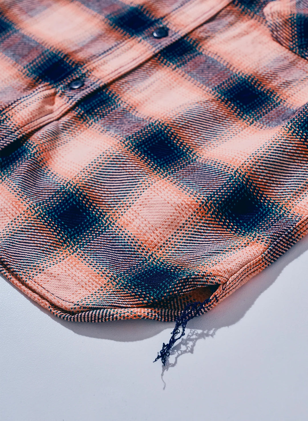 Samurai Rope Dyed Indigo Flannel Shirt - Pink [SIN25-01]