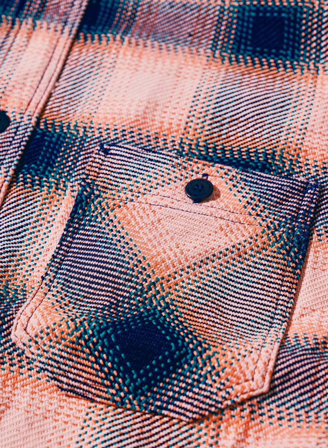 Samurai Rope Dyed Indigo Flannel Shirt - Pink [SIN25-01]