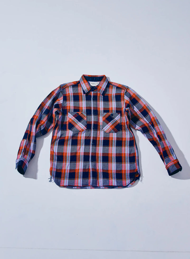 Samurai Rope Dyed Indigo Flannel Shirt - Purple [SIN25-01]