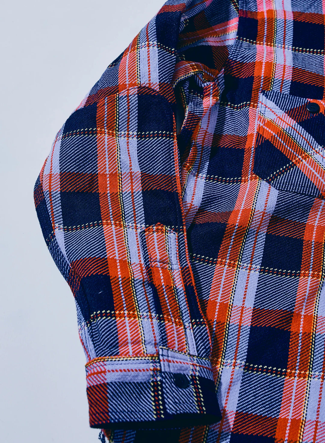 Samurai Rope Dyed Indigo Flannel Shirt - Purple [SIN25-01]