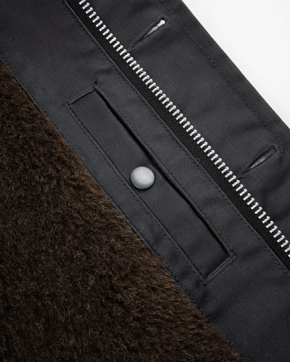 Iron Heart Oiled Whipcord N1 Deck Jacket - Black