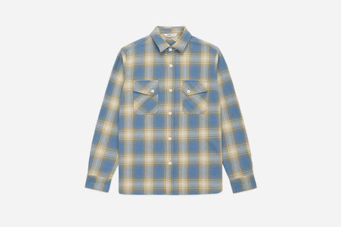 3sixteen Crosscut Flannel - Powder Blue Plaid