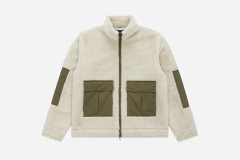 3sixteen Fleece Jacket - Ecru Wool Fleece