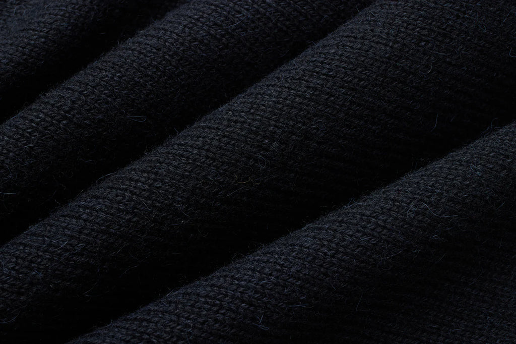 3sixteen Long Sleeve Knit Polo - Black Alpaca