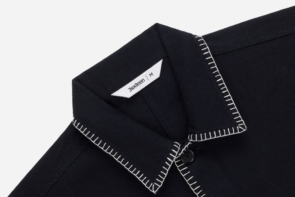 3sixteen Shop Jacket - Blanket Stitch Black Canvas