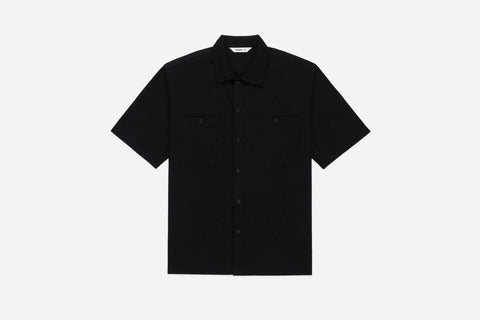 3sixteen Short Sleeve Workshirt - Black Cotton Twill