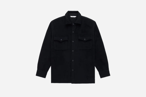 3sixteen USN Overshirt - Black Wool Angora