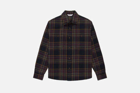 3sixteen Utility Flannel - Black Olive Plaid