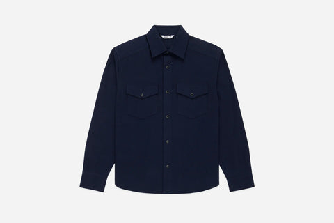 3sixteen Snap Western Shirt - Midnight Shadow Stripe