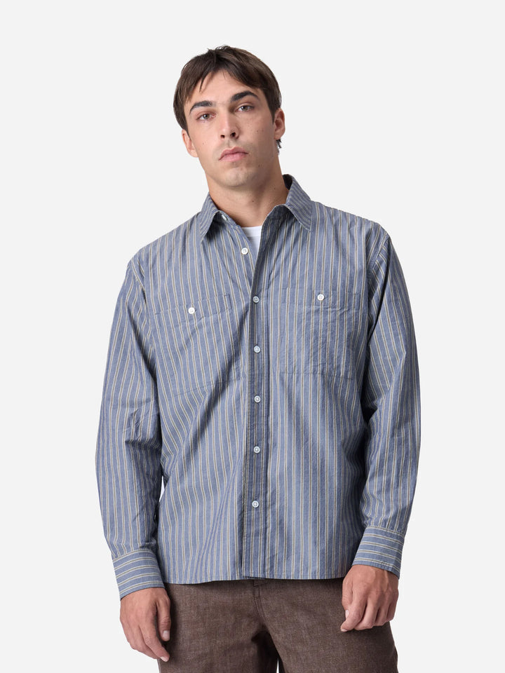 3sixteen Commuter Shirt - Navy/Coyote Stripe