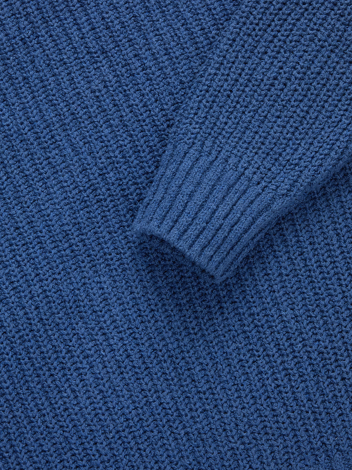 3sixteen Cotton Crewneck Sweater - Lapis Boucle