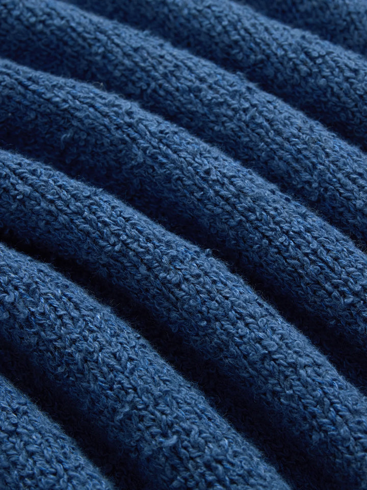3sixteen Long Sleeve Knit Polo - Lapis Boucle