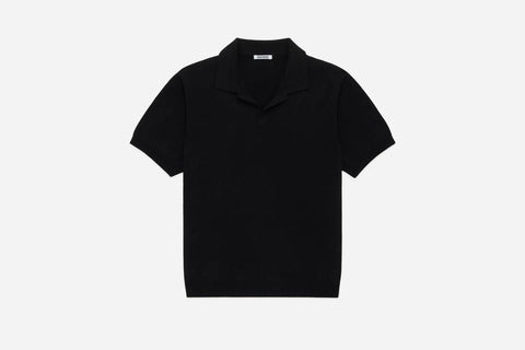 3sixteen Knit Polo - Black Pima Cotton