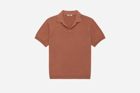 3sixteen Knit Polo - Clay Pima Cotton