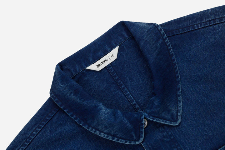 3sixteen French Work Jacket - Indigo HBT