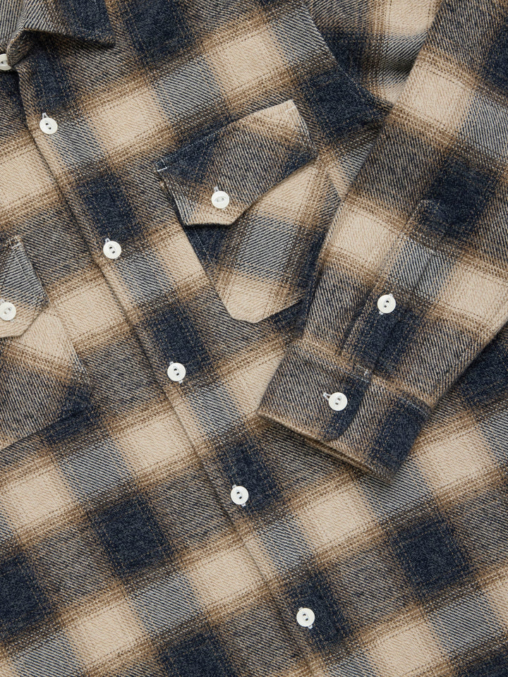 3sixteen Crosscut Flannel - Brown/Ecru
