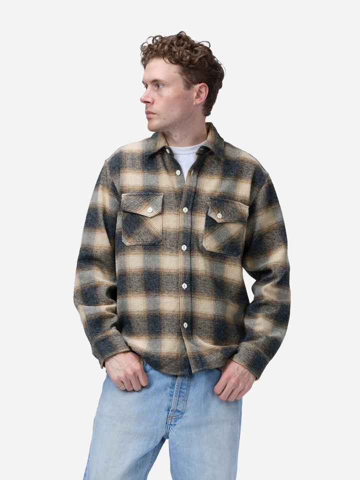 3sixteen Crosscut Flannel - Brown/Ecru