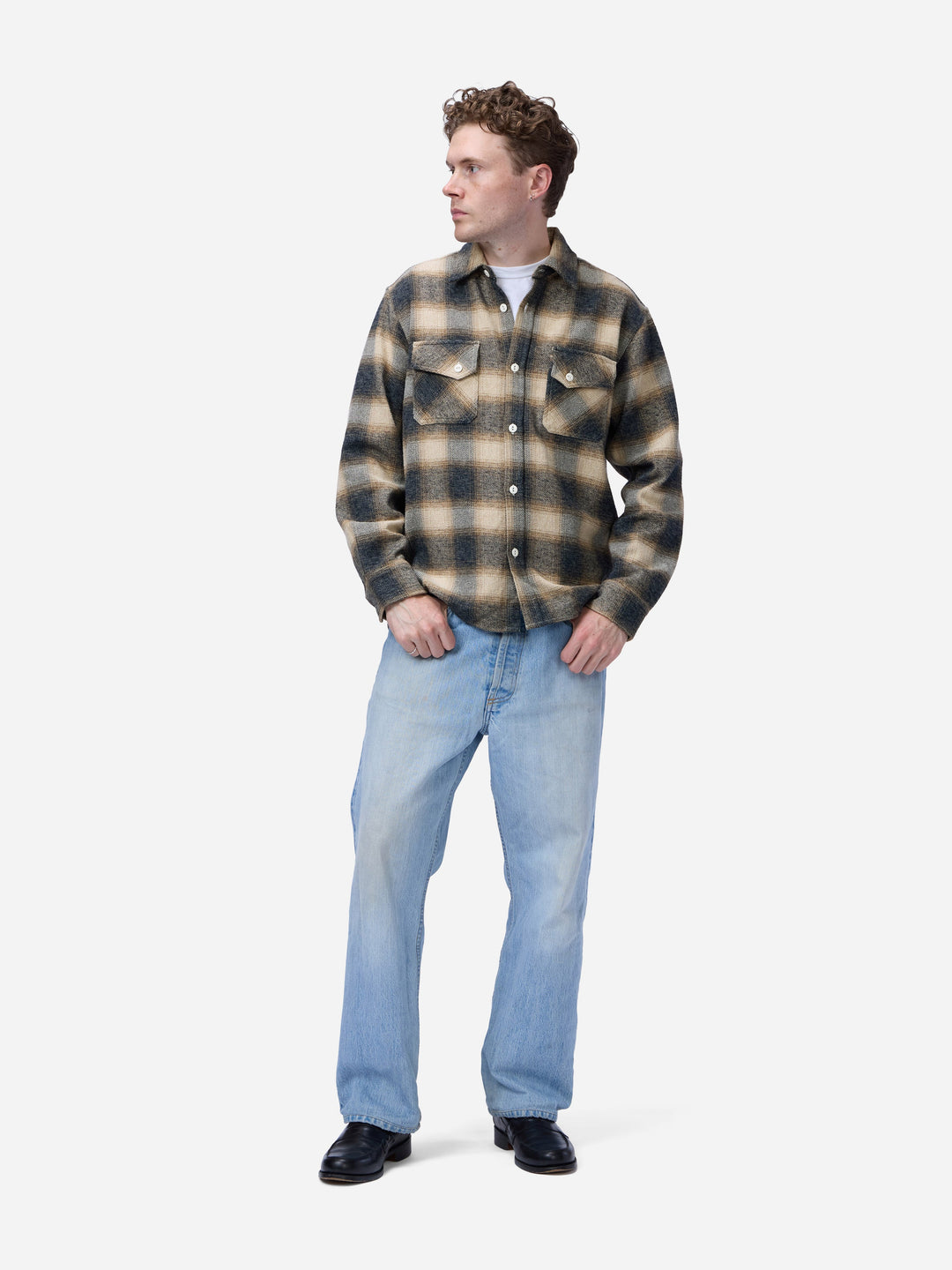 3sixteen Crosscut Flannel - Brown/Ecru