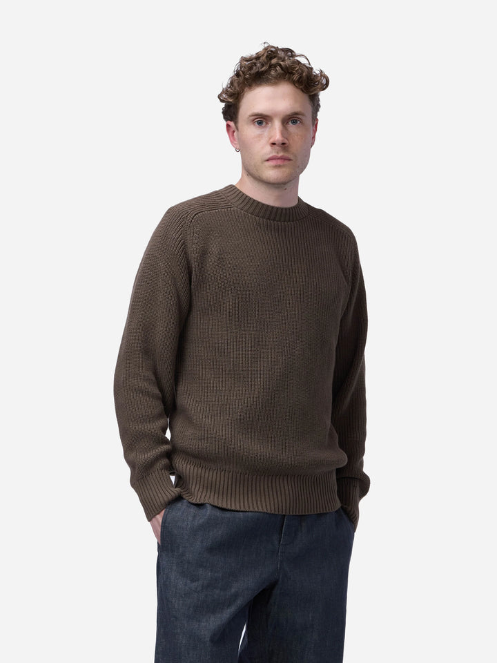 3sixteen Cotton Crewneck Sweater - Earth