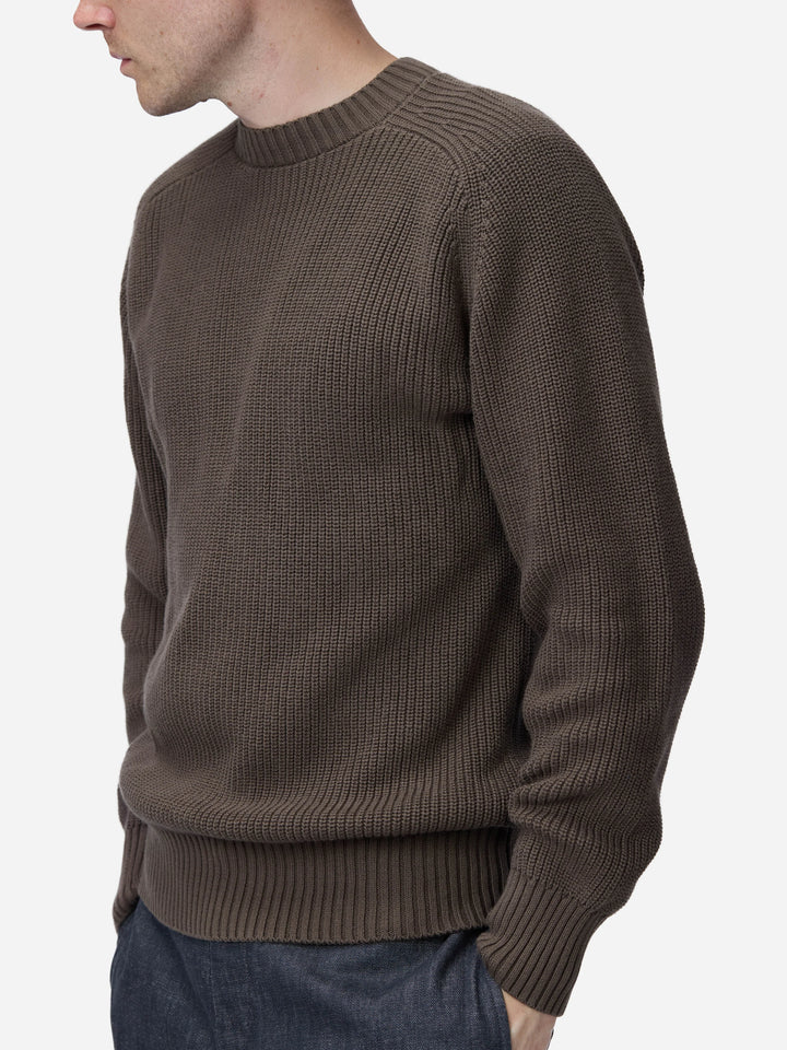 3sixteen Cotton Crewneck Sweater - Earth