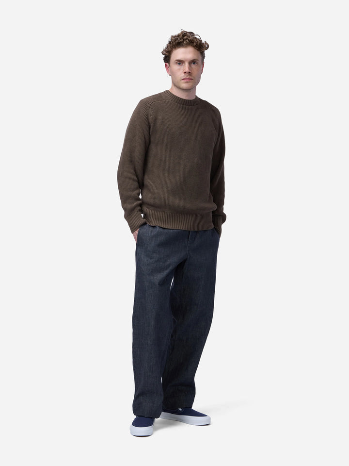 3sixteen Cotton Crewneck Sweater - Earth
