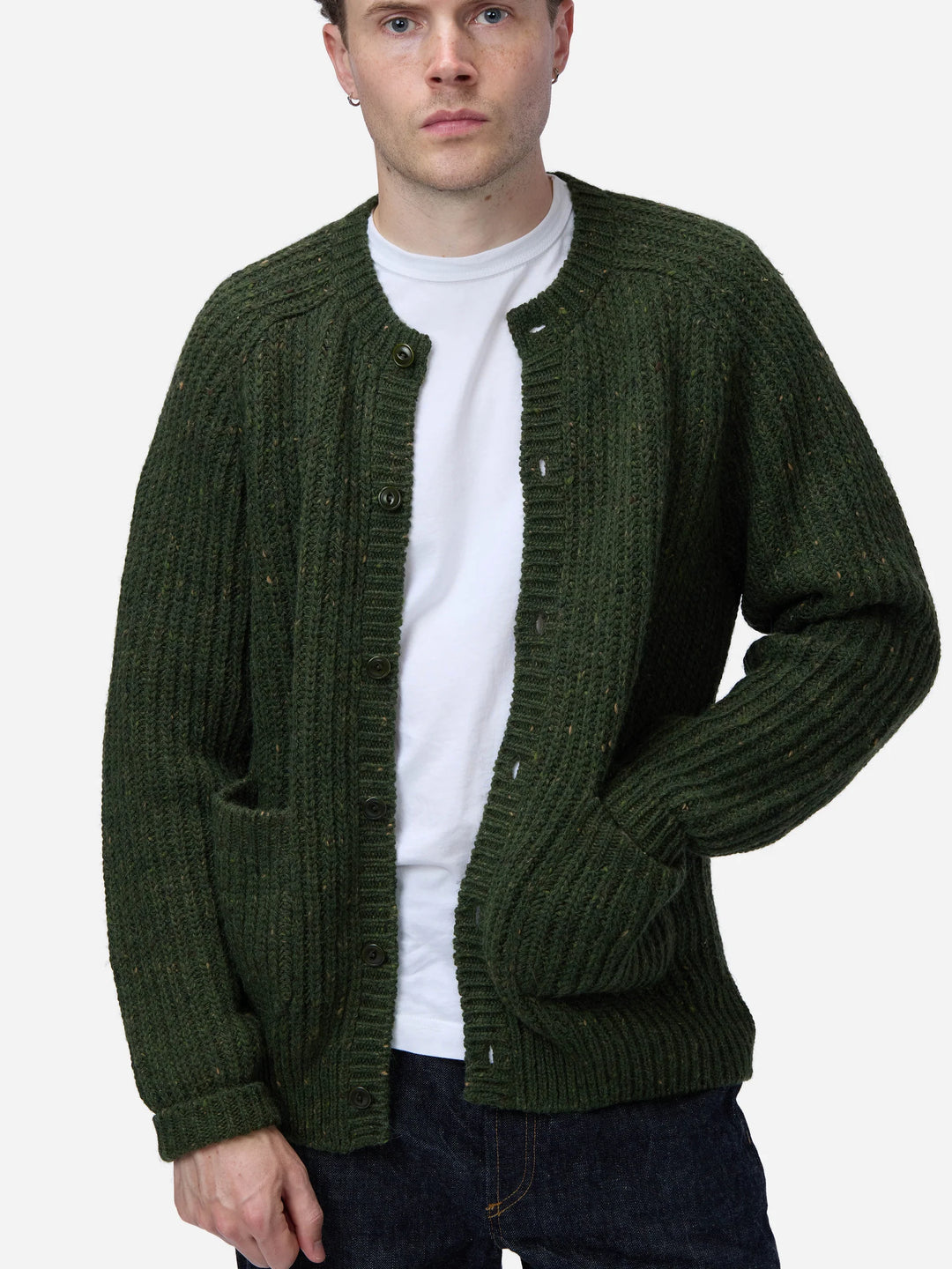 3sixteen Fisherman Cardigan - Hunter Green