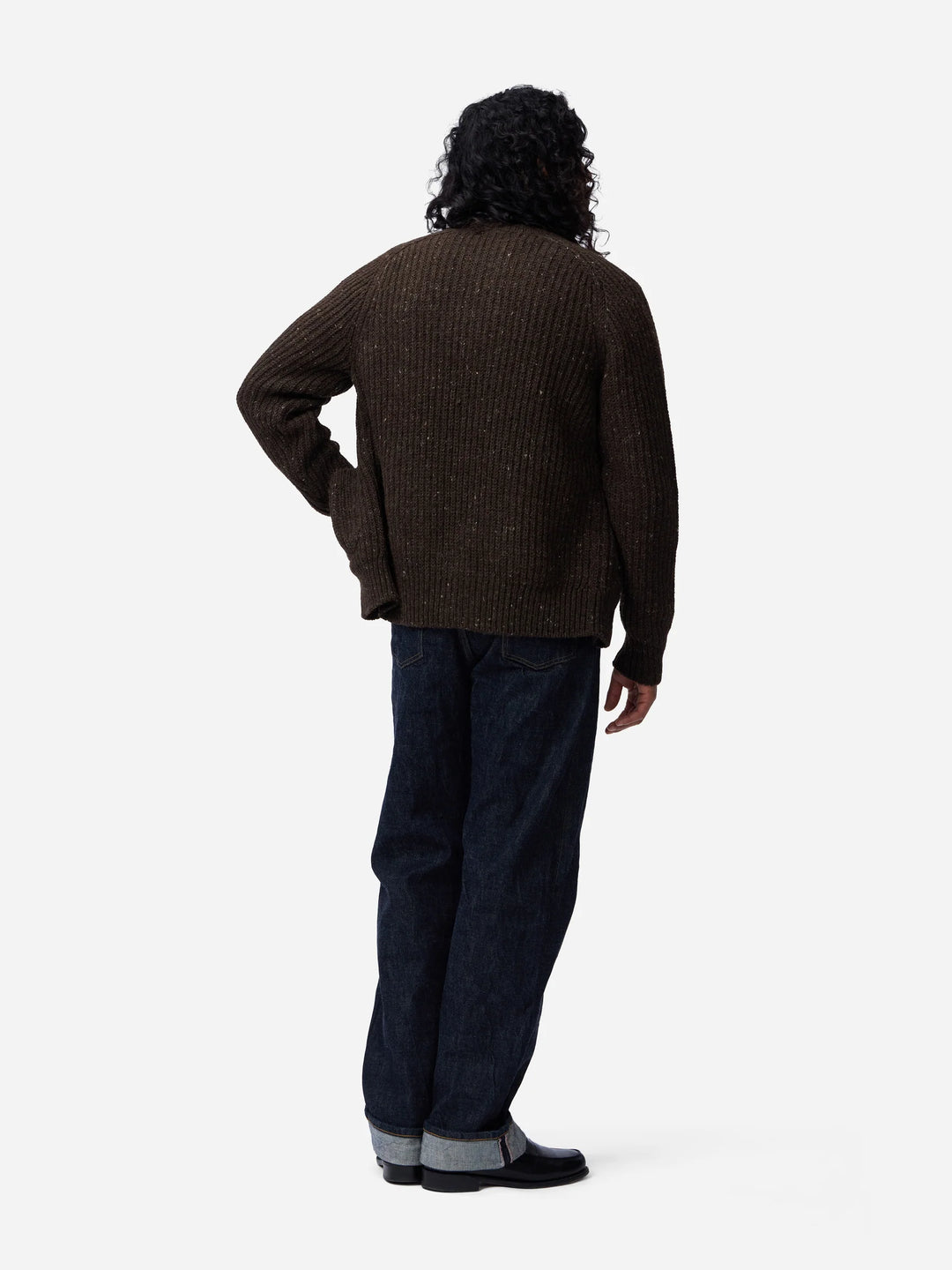 3sixteen Fisherman Cardigan - Umber Tweed