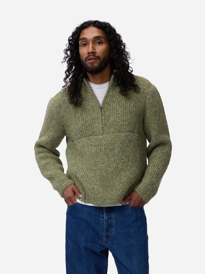 3sixteen Half Zip Knit - Marled Sage