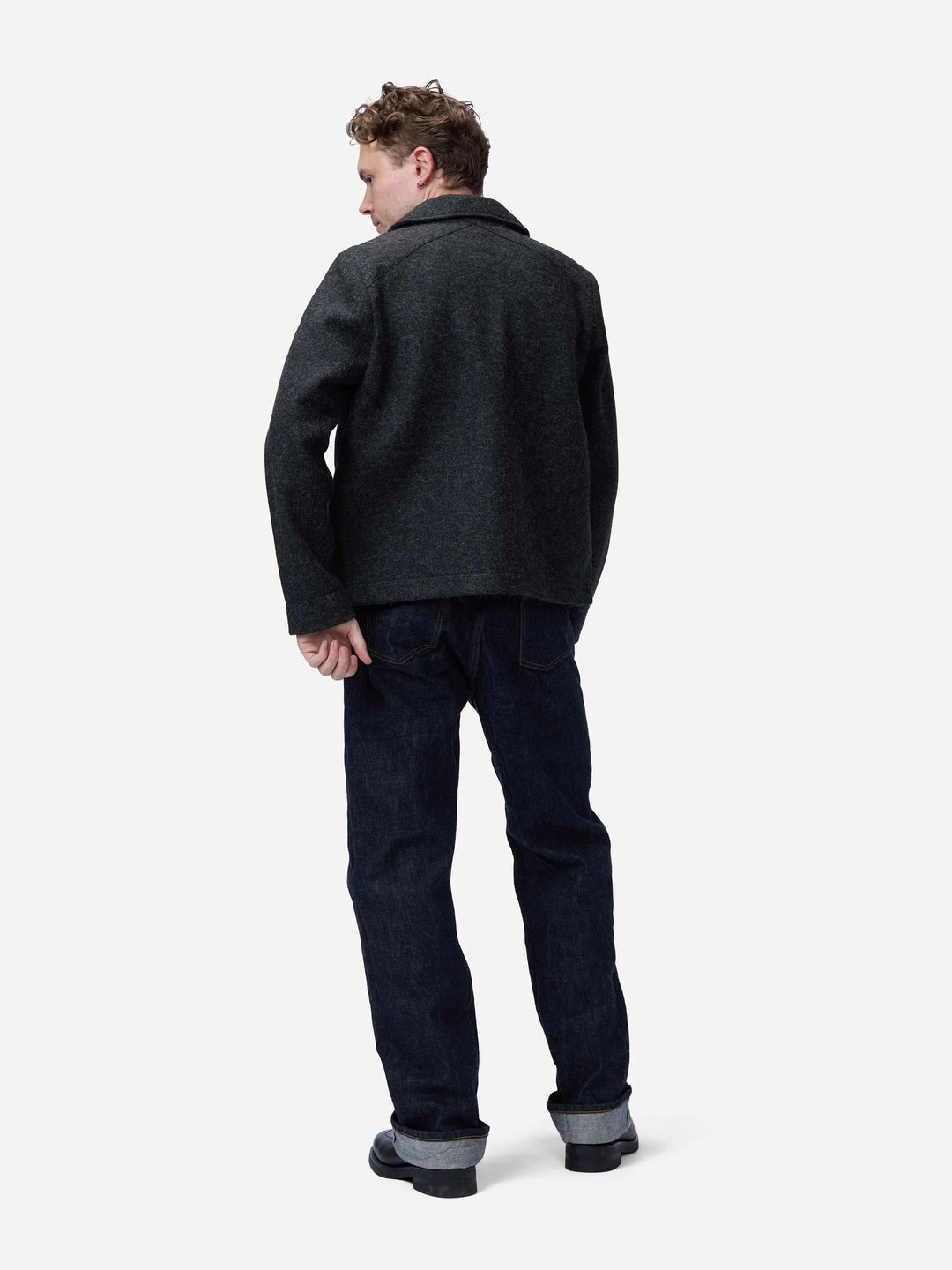 3sixteen Officer Shirt - Charcoal Felted Wool