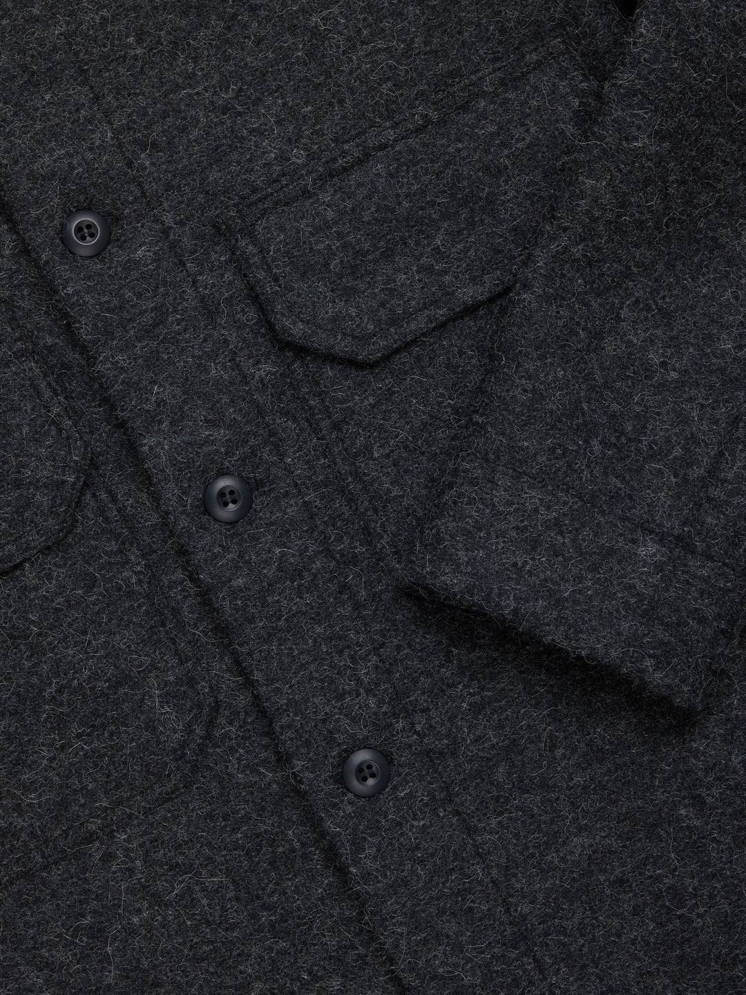 3sixteen Officer Shirt - Charcoal Felted Wool
