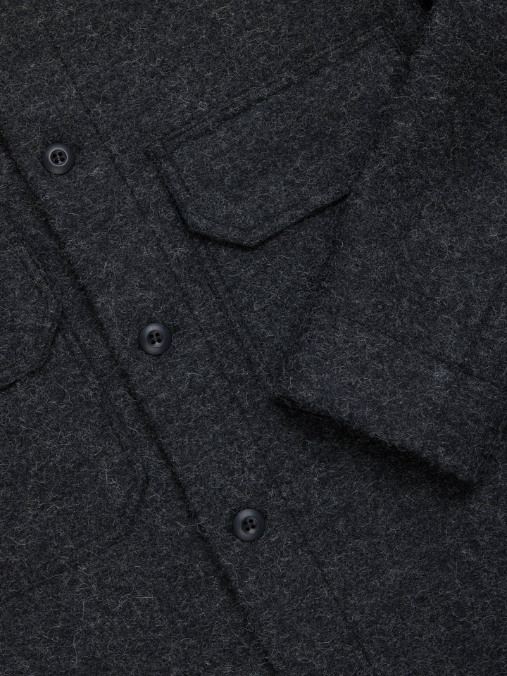3sixteen Officer Shirt - Charcoal Felted Wool