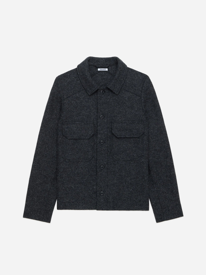 3sixteen Officer Shirt - Charcoal Felted Wool