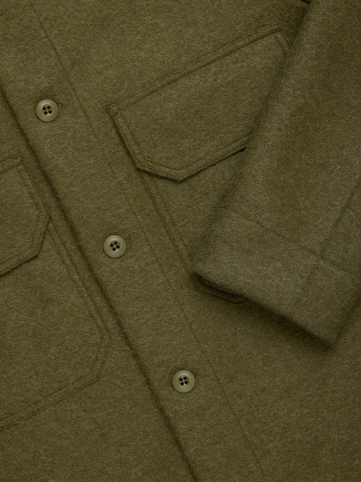 3sixteen Officer Shirt - Olive Felted Wool