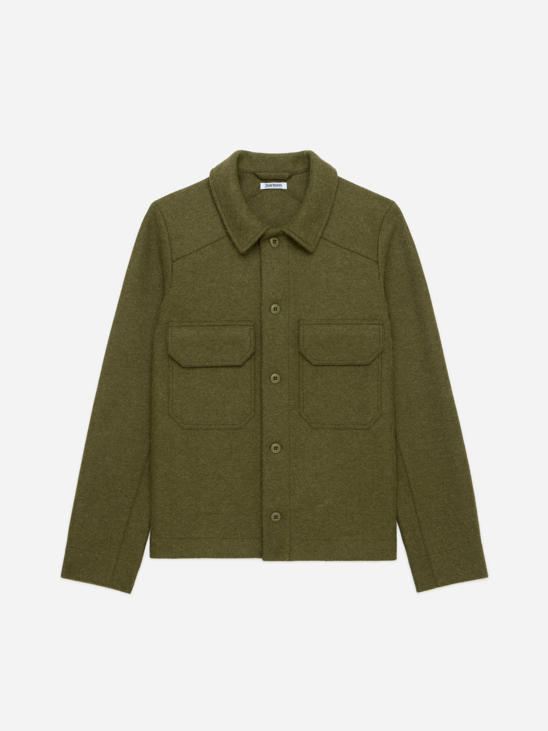 3sixteen Officer Shirt - Olive Felted Wool