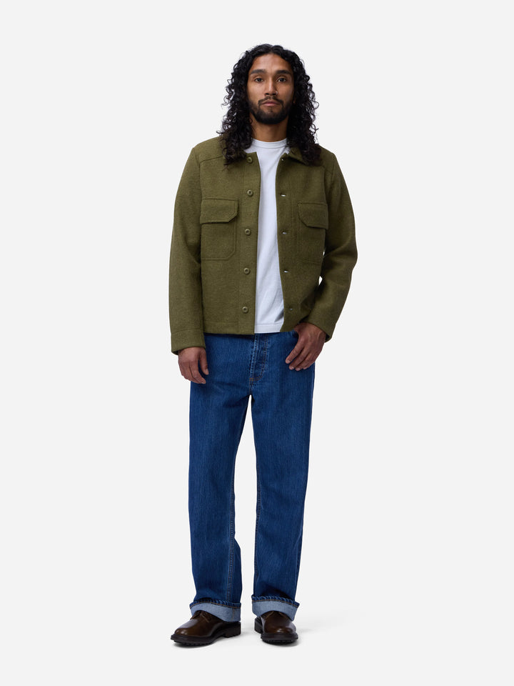 3sixteen Officer Shirt - Olive Felted Wool