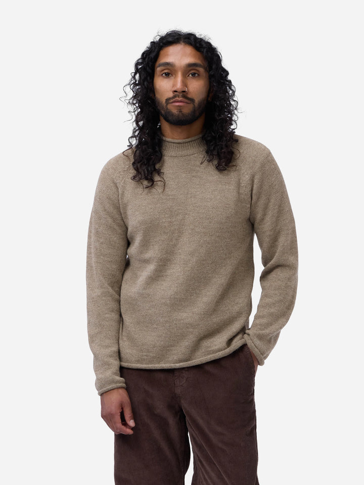 3sixteen Roll Neck Sweater - Sandstone Baby Alpaca
