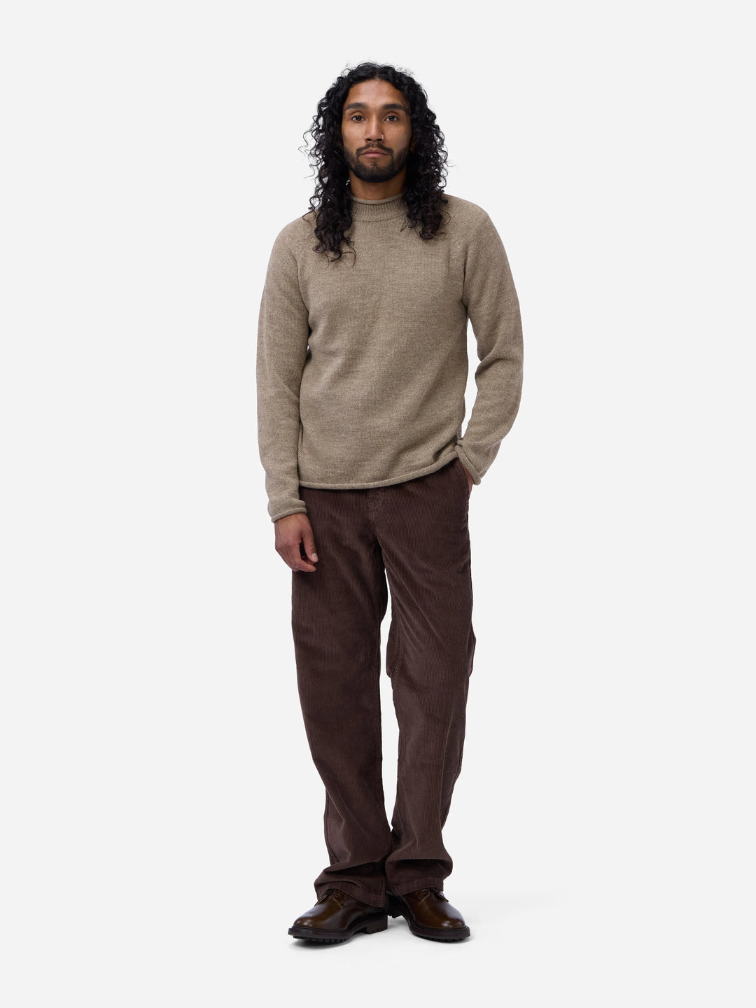 3sixteen Roll Neck Sweater - Sandstone Baby Alpaca