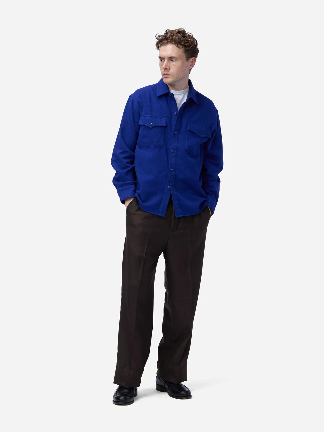 3sixteen USN Overshirt - Cobalt Flannel