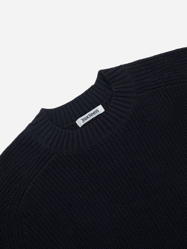 3sixteen Cotton Crewneck Sweater - Black