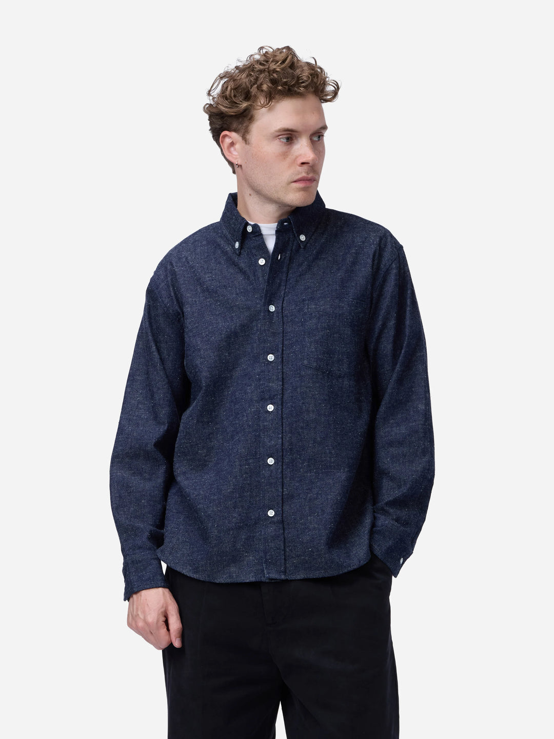 3sixteen Denim Button Down - Snow Slub Denim