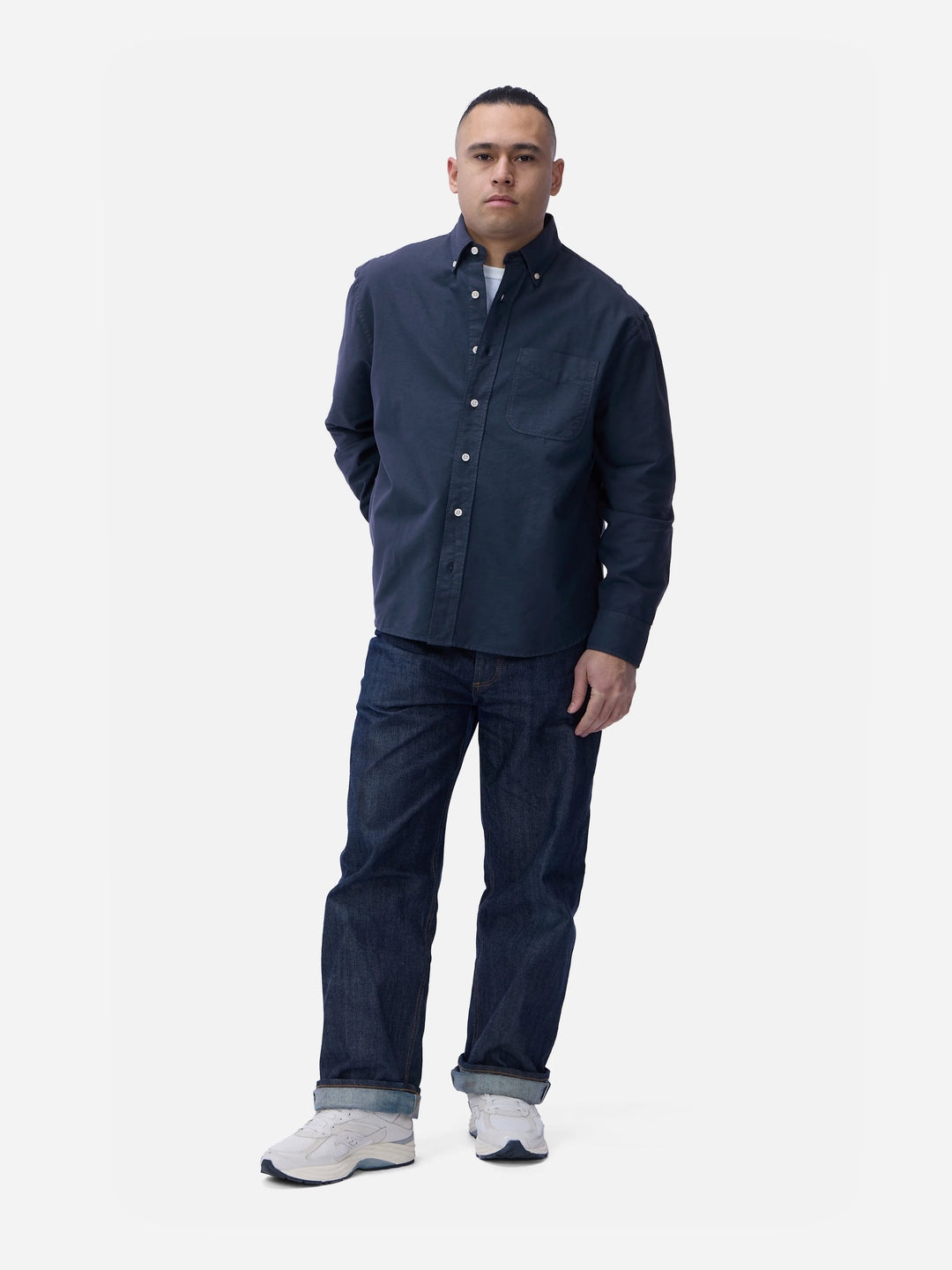 3sixteen Big Oxford - Garment Dyed Navy