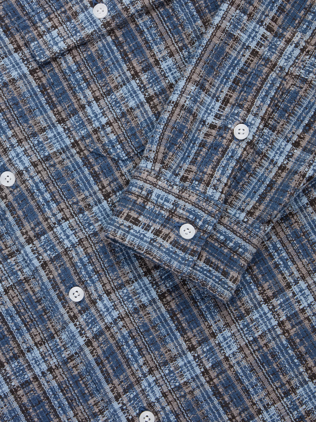 3sixteen Camp Shirt - Blue Dobby Plaid