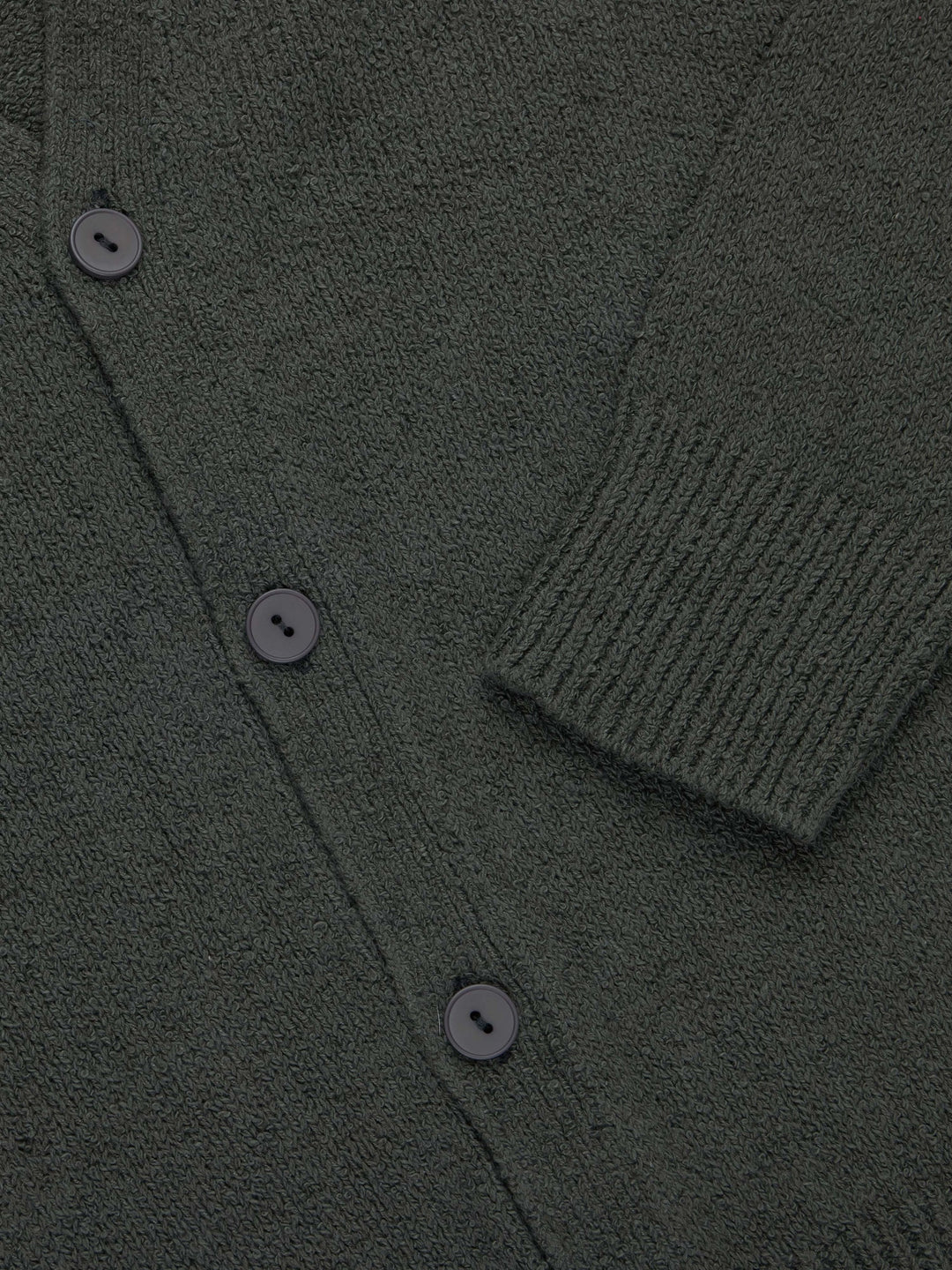 3sixteen Classic Cardigan - Olive Boucle